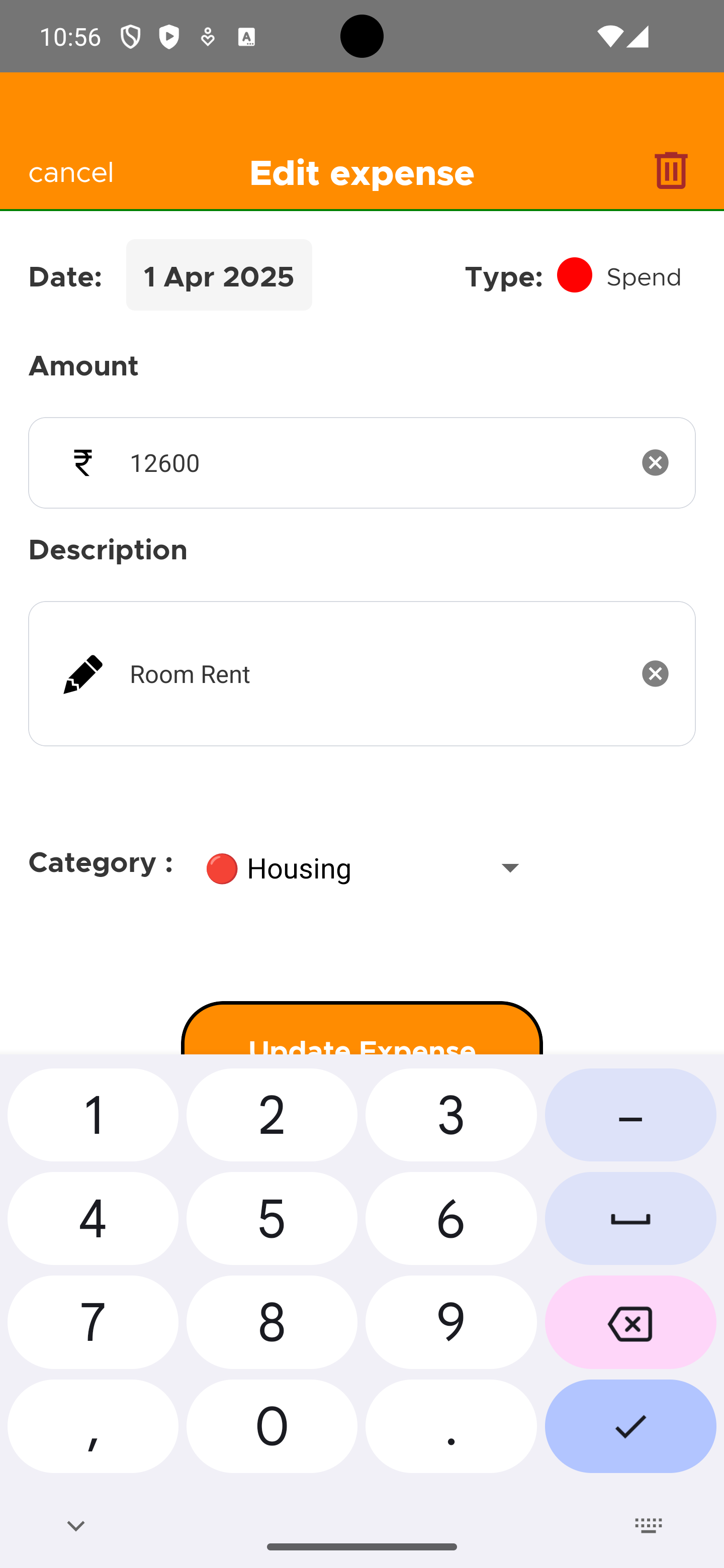 Edit Expenses